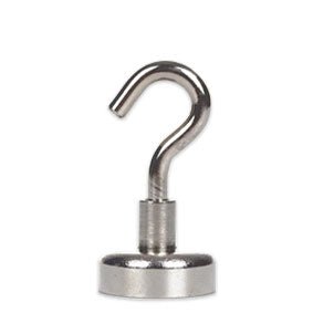 Neodymium Pot Magnet with Threaded Hook - 42mm x 47mm - AMF Magnets New Zealand