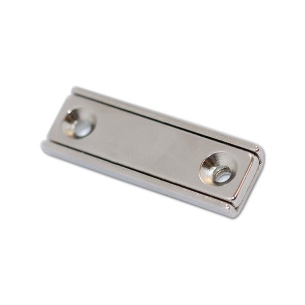 Neodymium Rectangular Pot Magnet - Countersunk 40mm x 13.5mm x 5mm - AMF Magnets New Zealand