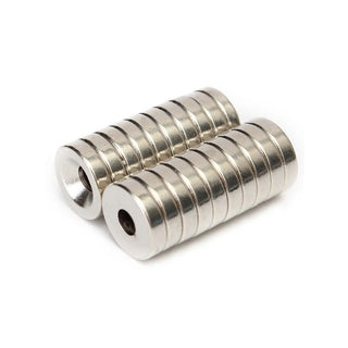 Neodymium Ring Magnet - (OD)12.5mm x (ID)3mm-6mm x (H)6mm | North Countersunk Face - AMF Magnets New Zealand