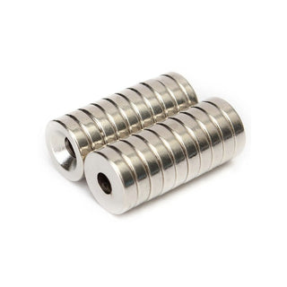 Neodymium Ring Magnet - (OD)12.5mm x (ID)3mm-9mm x (H)6mm | North Countersunk Face - AMF Magnets New Zealand