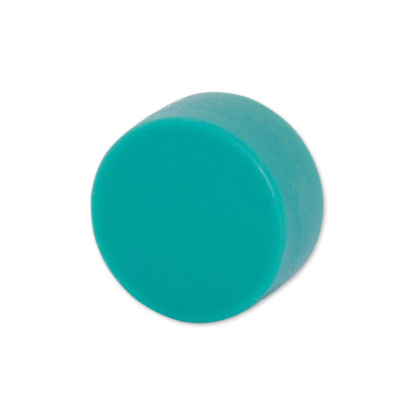 Neodymium Teal Green Button Magnet - 12.7mm x 6.35mm | Thermoplastic Rubber (TPR) Coated - AMF Magnets New Zealand