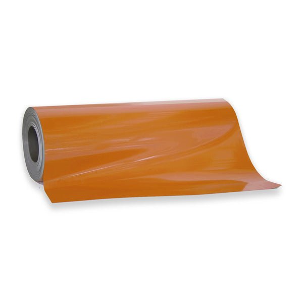 Orange Magnetic Sheeting | 620mm x 0.8mm | PER METRE | Supplied As Continuous Length - AMF Magnets New Zealand