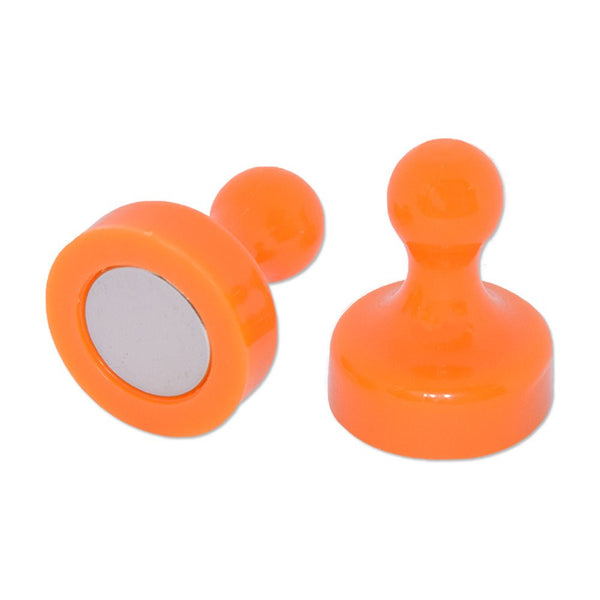 Orange Pin Whiteboard Magnets - 19mm diameter x 25mm | 6 PACK - AMF Magnets New Zealand