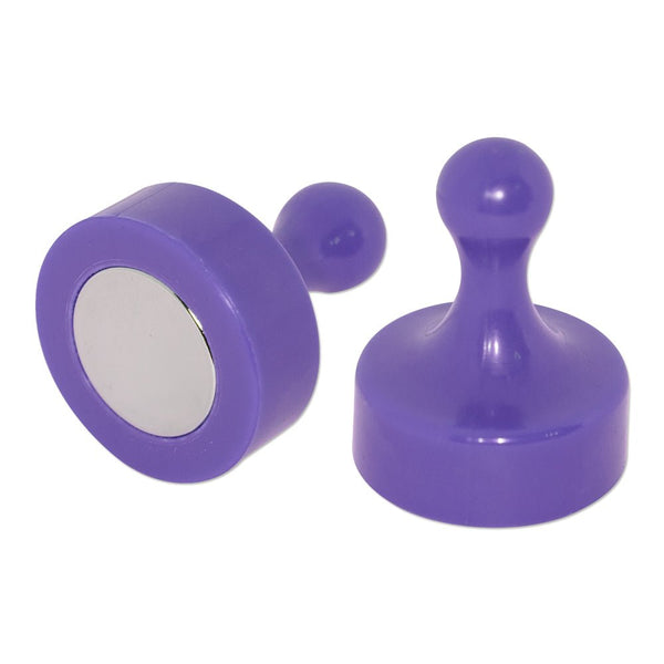 Purple Pin Whiteboard Magnets - 29mm diameter x 38mm | 4 PACK - AMF Magnets New Zealand