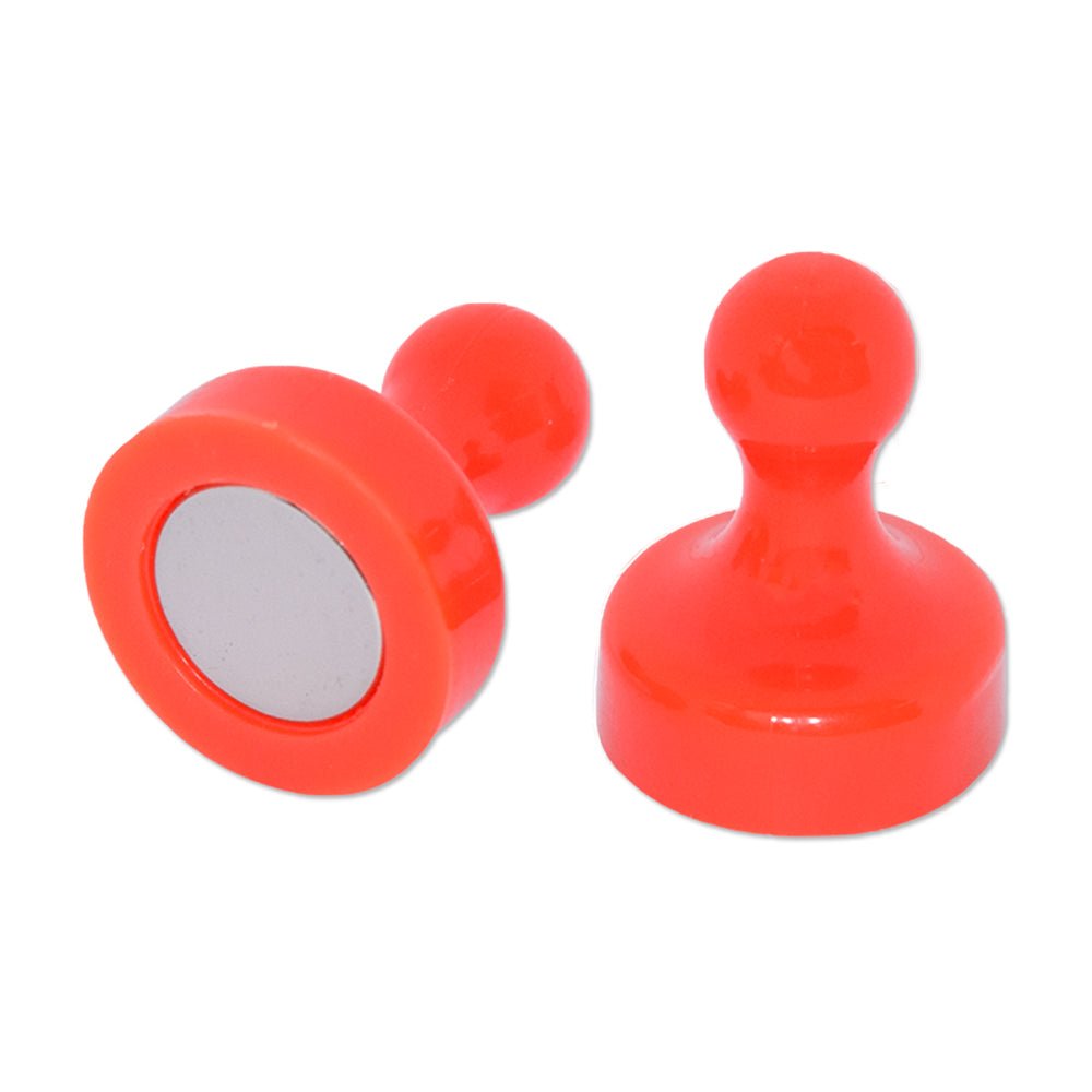 Red Pin Whiteboard Magnets - 19mm diameter x 25mm | 6 PACK - AMF Magnets New Zealand