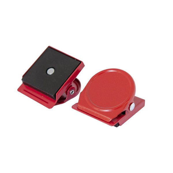 Red Square Round Memo Clip Magnet | 30mm - AMF Magnets New Zealand