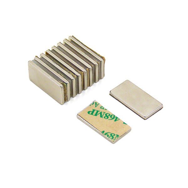 Self-Adhesive Neodymium Block Magnets - 20mm x 10mm x 1mm | SOLD PER PAIR - AMF Magnets New Zealand