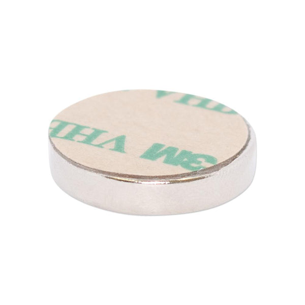 Self-Adhesive Neodymium Disc Magnet - 20mm x 4mm | N38 | Single-sided 3M VHB Adhesive - AMF Magnets New Zealand