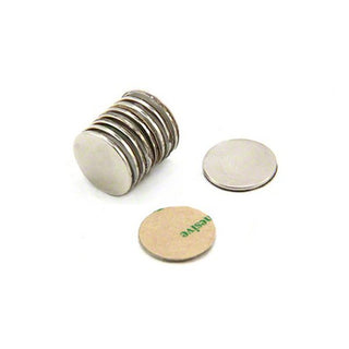 Self-Adhesive Neodymium Disc Magnets - 15mm x 1.5mm | SOLD PER PAIR - AMF Magnets New Zealand