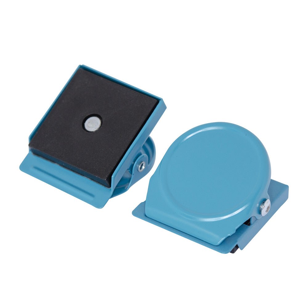 Teal Blue Square Round Memo Clip Magnet | 30mm - AMF Magnets New Zealand