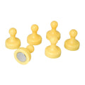 Yellow Pin Whiteboard Magnets - 19mm diameter x 25mm | 6 PACK - AMF Magnets New Zealand